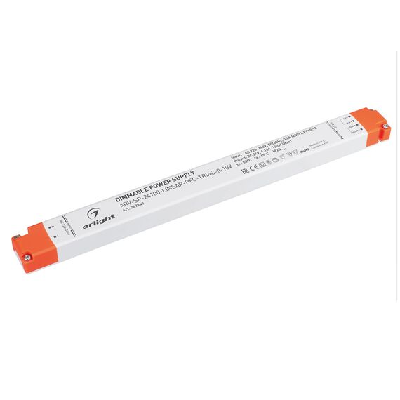 Arlight 047949 Блок питания ARV-SP-24100-LINEAR-PFC-TRIAC-0-10V (24V, 4,16A, 100W) (Arlight, IP20 Пластик, 5 лет) 047949