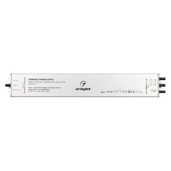 Arlight 037775 Блок питания ARPV-LG24400-LINEAR-PFC-DALI2-PD (24V, 16,7A, 400W) (Arlight, IP67 Металл, 5 лет) 037775, изображение 6