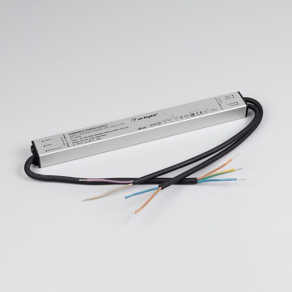 Arlight 033428 Блок питания ARPV-LG24060-LINEAR-PFC-DALI2-PD (24V, 2,5A, 60W) (Arlight, IP67 Металл, 5 лет) 033428, изображение 6