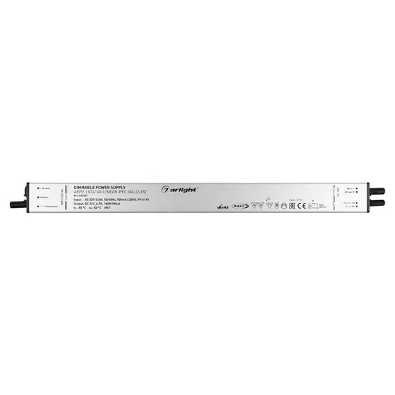 Arlight 033429 Блок питания ARPV-LG24160-LINEAR-PFC-DALI2-PD (24V, 6,7A, 160W) (Arlight, IP67 Металл, 5 лет) 033429, изображение 3