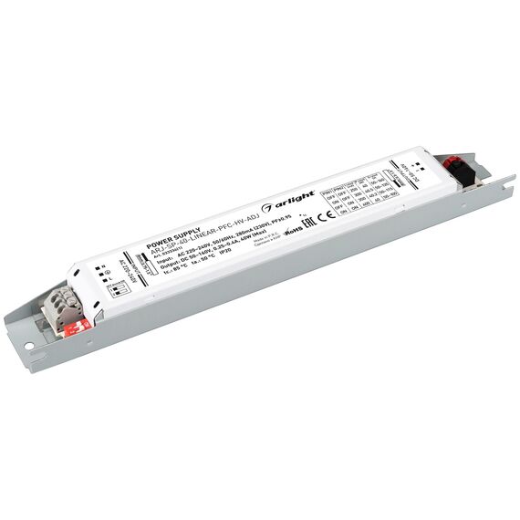 Arlight 033334(1) Блок питания ARJ-SP-40-LINEAR-PFC-HV-ADJ (40W, 50-160V, 0,25-0,4A) (Arlight, IP20 Металл, 5 лет) 033334(1)