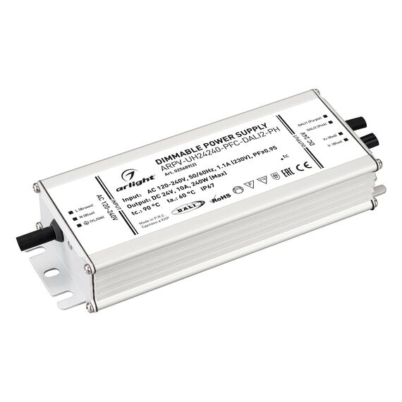 Arlight 025689(2) Блок питания ARPV-UH24240-PFC-DALI2-PH (24V, 10,0A, 240W) (Arlight, IP67 Металл, 7 лет) 025689(2), изображение 2