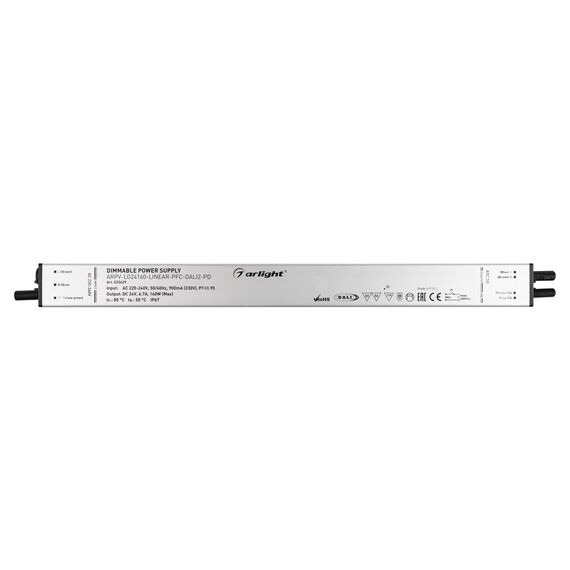 Arlight 033429 Блок питания ARPV-LG24160-LINEAR-PFC-DALI2-PD (24V, 6,7A, 160W) (Arlight, IP67 Металл, 5 лет) 033429, изображение 4