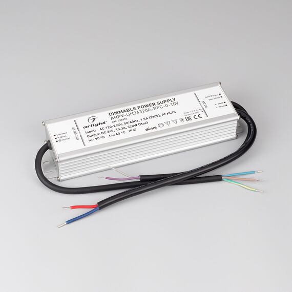 Arlight 026574 Блок питания ARPV-UH24320A-PFC-0-10V (24V, 13,3A, 320W) (Arlight, IP67 Металл, 7 лет) 026574, изображение 3
