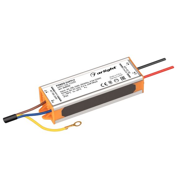 Arlight 040796 Блок питания ARPJ-SN-42600 (24W, 23-42V, 600mA) (Arlight, IP65 Металл, 3 года) 040796