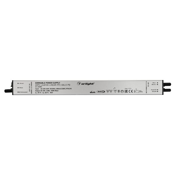 Arlight 034882 Блок питания ARPV-LG48100-LINEAR-PFC-DALI2-PD (48V, 2,08A, 100W) (Arlight, IP67 Металл, 5 лет) 034882, изображение 4