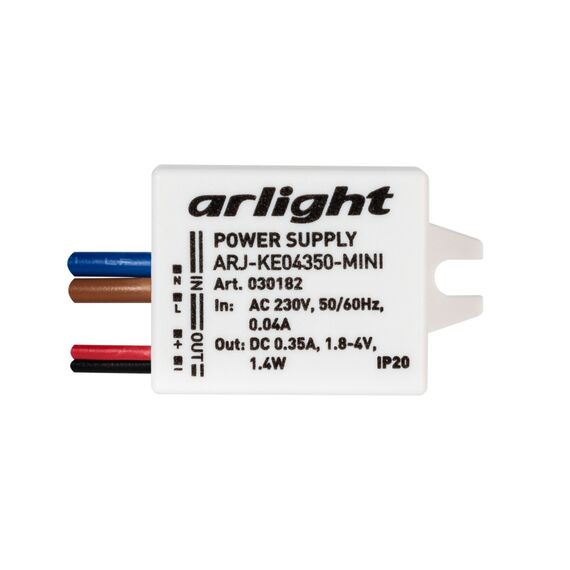 Arlight 030182 Блок питания ARJ-KE04350-MINI (1,4W, 350mA) (Arlight, IP20 Пластик, 5 лет) 030182, изображение 4