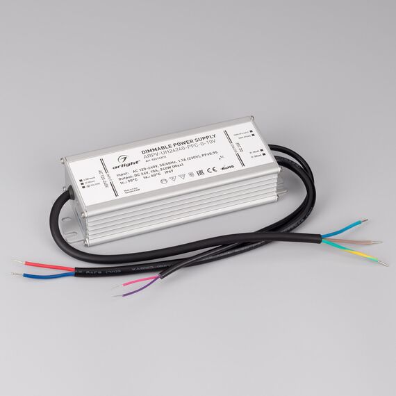 Arlight 024143(1) Блок питания ARPV-UH24240-PFC-0-10V (24V, 10,0A, 240W) (Arlight, IP67 Металл, 7 лет) 024143(1), изображение 3