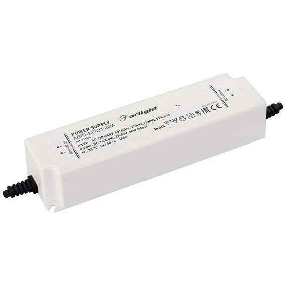 Arlight 021904 Блок питания ARPJ-KE421400A (60W, 1400mA, PFC) (Arlight, IP65 Пластик, 5 лет) 021904