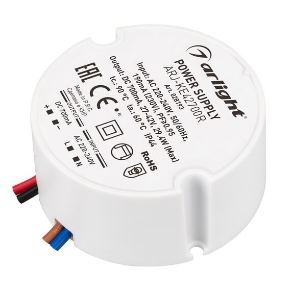 Arlight 028193 Блок питания ARJ-KE42700R (29W, 700mA, PFC) (Arlight, IP44 Пластик, 5 лет) 028193