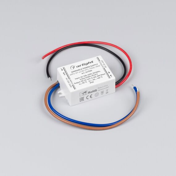 Arlight 047586 Блок питания ARPJ-SP-44180-PFC-TRIAC-MINI (8W, 22-44V, 180mA) (Arlight, IP65 Пластик, 5 лет) 047586, изображение 4