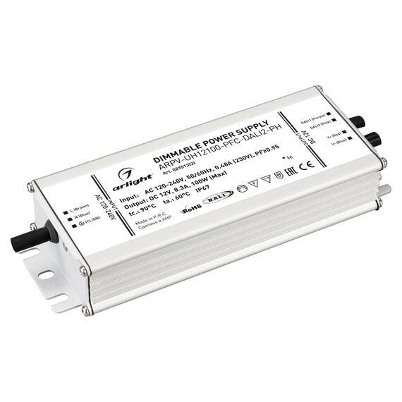 Arlight 029513(2) Блок питания ARPV-UH12100-PFC-DALI2-PH (12V, 8,3A, 100W) (Arlight, IP67 Металл, 7 лет) 029513(2)