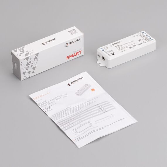 Arlight 038545 INTELLIGENT ARLIGHT Диммер SMART-PWM-102-72-SH-PD-SUF (12-36V, 2x5A, TUYA BLE, 2,4G) (IARL, IP20 Пластик, 5 лет) 038545, изображение 4