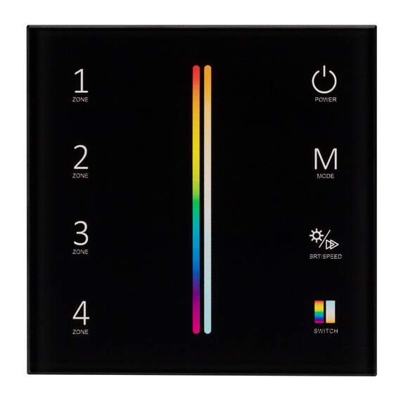 Arlight 028310 Панель Sens SMART-P55-MULTI Black (3V, 4 зоны, 2,4G) (Arlight, IP20 Пластик, 5 лет) 028310, изображение 4