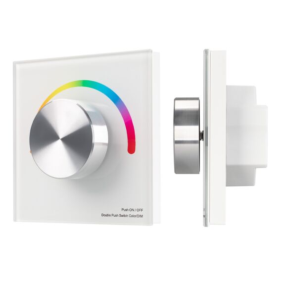 Arlight 033756 Панель SMART-P5-RGB-G-IN White (3V, Rotary, 2,4G) (Arlight, IP20 Пластик, 5 лет) 033756
