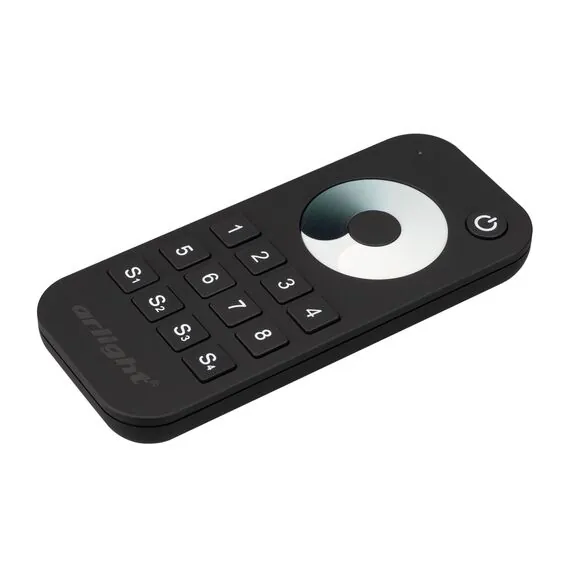 Arlight 031935 Пульт SMART-R24-DIM Black (8 зон, 2,4G) (Arlight, IP20 Пластик, 5 лет) 031935
