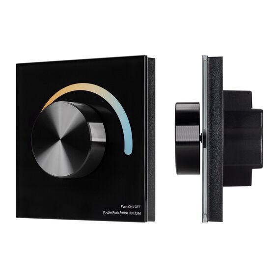 Arlight 033755 Панель SMART-P2-MIX-G-IN Black (3V, Rotary, 2,4G) (Arlight, IP20 Пластик, 5 лет) 033755