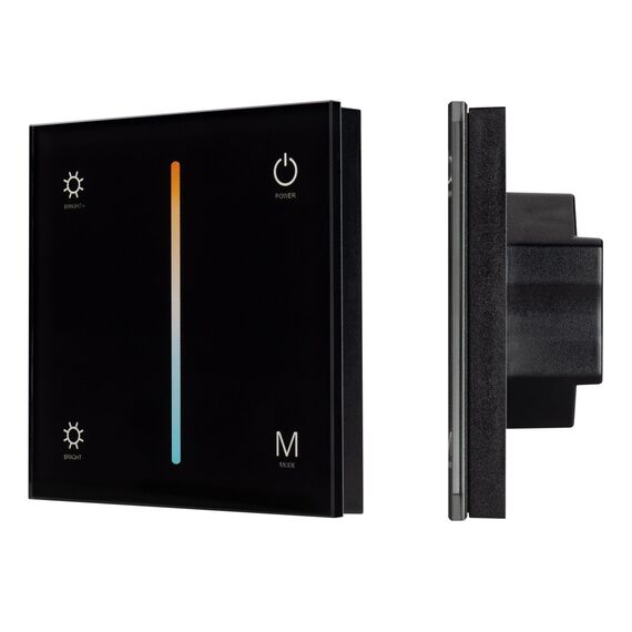 Arlight 033765 Панель SMART-P21-MIX-G-IN Black (12-24V, 4x3A, Sens, 2,4G) (Arlight, IP20 Пластик, 5 лет) 033765