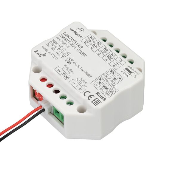 Arlight 028294 Контроллер SMART-K26-RGBW (12-24V, 4x3A, 2,4G) (Arlight, IP20 Пластик, 5 лет) 028294