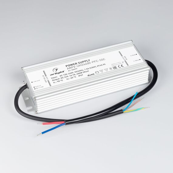 Arlight 040977 Блок питания ARPV-UH24400-PFC-55C (24V, 16,7A, 400W) (Arlight, IP67 Металл, 5 лет) 040977, изображение 4