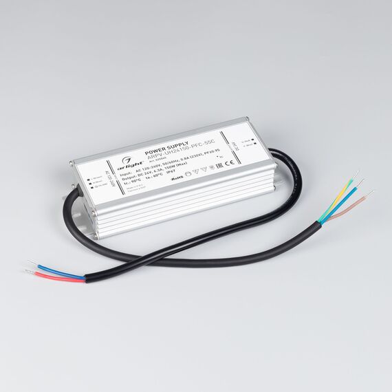 Arlight 025045 Блок питания ARPV-UH24150-PFC-55C (24V, 6,3A, 150W) (Arlight, IP67 Металл, 5 лет) 025045, изображение 4