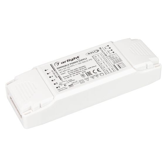 Arlight 025111(1) Блок питания ARJ-SP-20-PFC-1-10V-DALI2-PD (20W, 250-700mA) (Arlight, IP20 Пластик, 5 лет) 025111(1), изображение 2