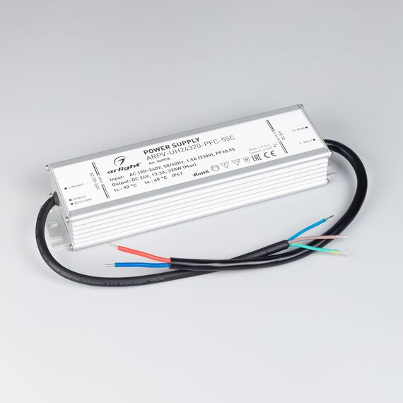 Arlight 040976 Блок питания ARPV-UH24320-PFC-55C (24V, 13,3A, 320W) (Arlight, IP67 Металл, 5 лет) 040976, изображение 4