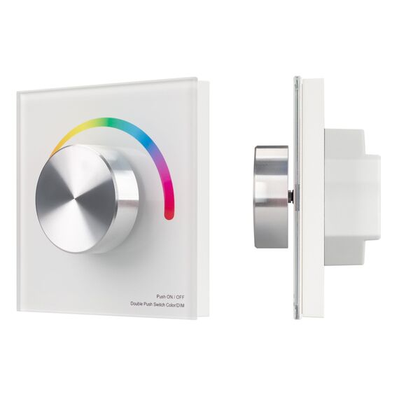 Arlight 033764 Панель SMART-P8-RGB-G-IN White (12-24V, 3x4A, Rotary, 2,4G) (Arlight, IP20 Пластик, 5 лет) 033764
