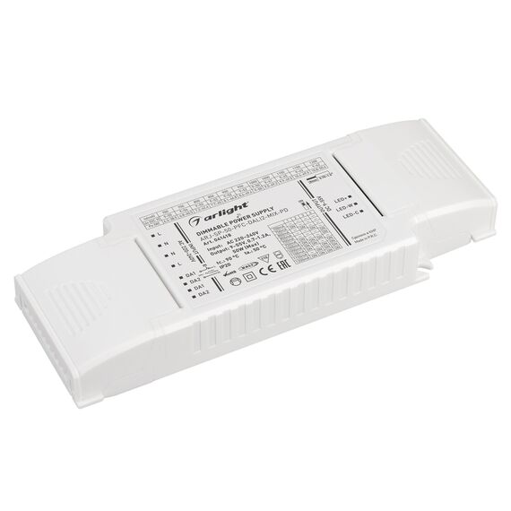 Arlight 041418 Блок питания ARJ-SP-50-PFC-DALI2-MIX-PD (50W, 9-55V, 0,7-1,2А) (Arlight, IP20 Пластик, 5 лет) 041418