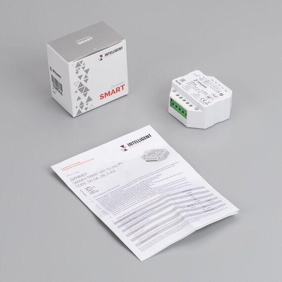 Arlight 038546 INTELLIGENT ARLIGHT Диммер SMART-TRIAC-601-72-PD-IN (230V, 1x1,5A, ZB, 2,4G) (IARL, IP20 Пластик, 5 лет) 038546, изображение 6