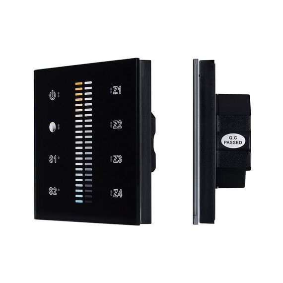 Arlight 021062 Панель Sens SR-2830B-AC-RF-IN Black (220V,MIX+DIM,4зоны) (Arlight, IP20 Пластик, 3 года) 021062