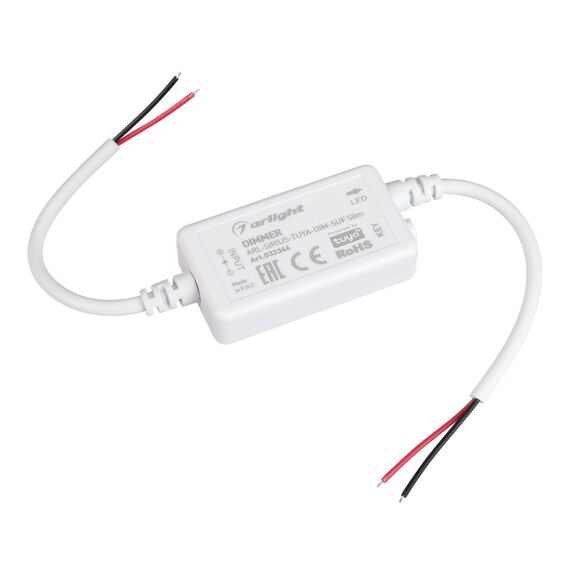 Arlight 032346 Диммер ARL-SIRIUS-TUYA-DIM-SUF Slim (12-24V, 1x6A, 2,4G) (Arlight, IP20 Пластик, 3 года) 032346