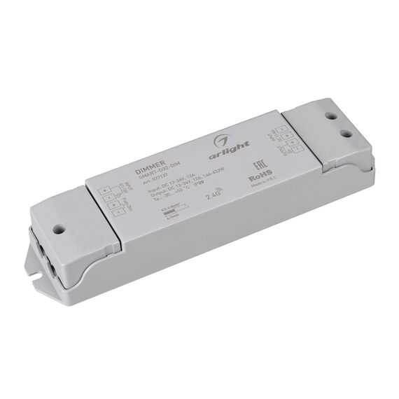 Arlight 027137 Диммер SMART-D32-DIM (12-36V, 12A, 0/1-10V) (Arlight, IP20 Пластик, 5 лет) 027137