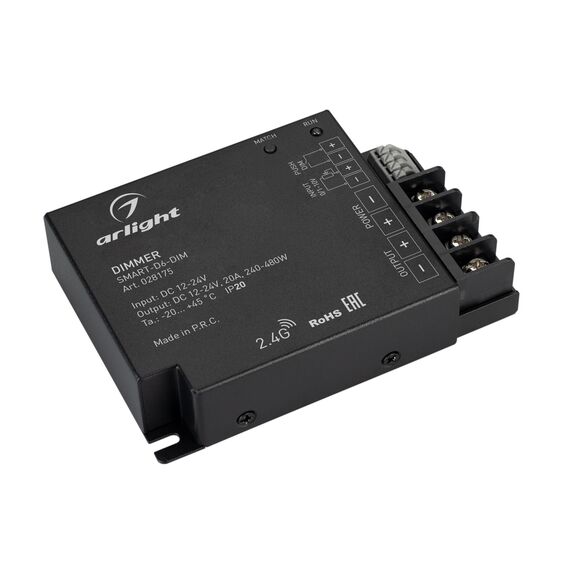 Arlight 028175 Диммер SMART-D6-DIM (12-24V, 1x20A, 2,4G) (Arlight, IP20 Металл, 5 лет) 028175