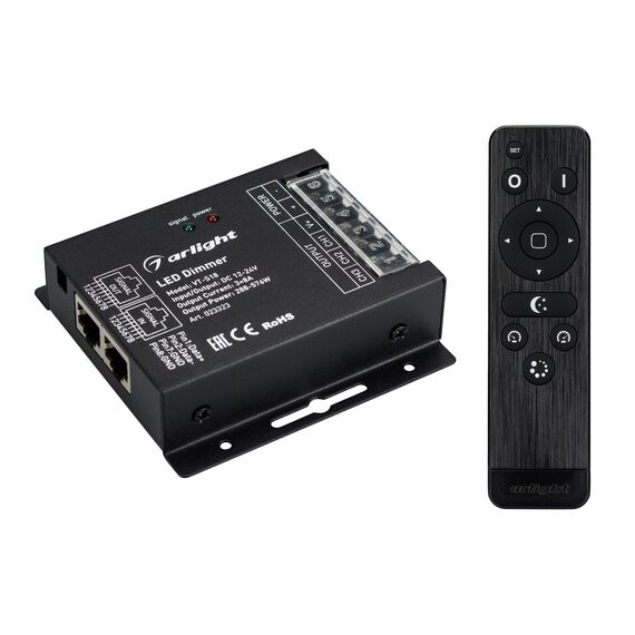 Arlight 023323 Диммер VT-S18-3x8A (12-24V, ПДУ Стик 12кн, RF) (Arlight, IP20 Металл, 3 года) 023323