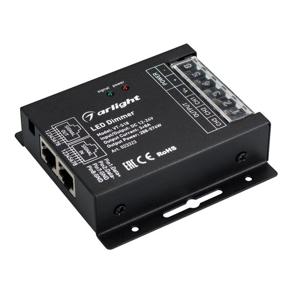 Arlight 023323 Диммер VT-S18-3x8A (12-24V, ПДУ Стик 12кн, RF) (Arlight, IP20 Металл, 3 года) 023323, изображение 4