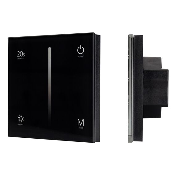 Arlight 028113 Панель SMART-P35-DIM-IN Black (230V, 0-10V, Sens, 2,4G) (Arlight, IP20 Пластик, 5 лет) 028113