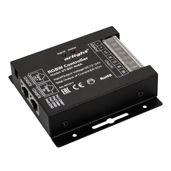 Arlight 021317 Контроллер VT-S07-4x6A (12-24V, ПДУ 24 кн, RF) (Arlight, IP20 Металл, 3 года) 021317, изображение 4