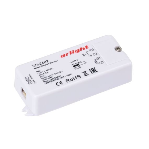 Arlight 014041 Диммер SR-2402 (12-36V, 96-288W, Metal-Touch) (Arlight, -) 014041