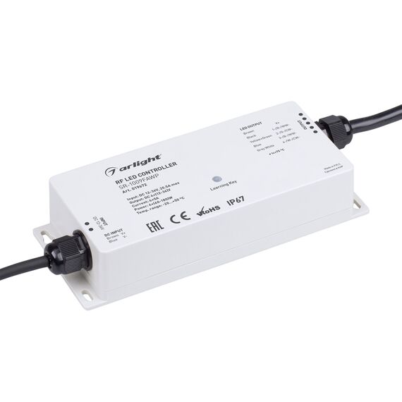 Arlight 019672 Контроллер SR-1009FAWP (12-36V, 240-720W) (Arlight, IP67 Пластик, 3 года) 019672