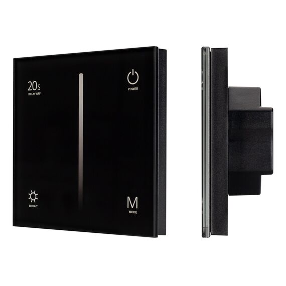 Arlight 028110 Панель SMART-P36-DIM-IN Black (230V, 1,2A, TRIAC, Sens, 2,4G) (Arlight, IP20 Пластик, 5 лет) 028110