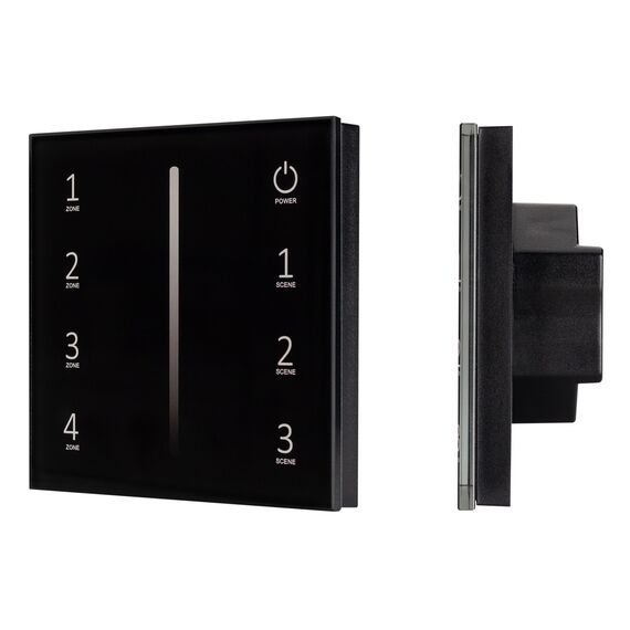 Arlight 028112 Панель SMART-P34-DIM-IN Black (230V, 0-10V, Sens, 2,4G) (Arlight, IP20 Пластик, 5 лет) 028112