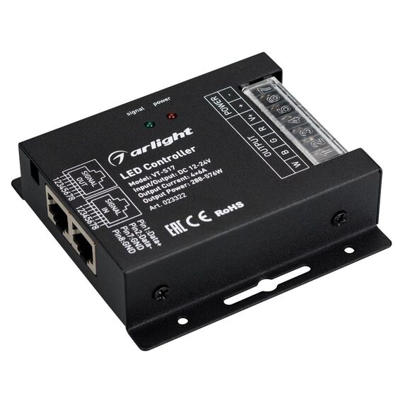 Arlight 023322 Контроллер VT-S17-4x6A (12-24V, ПДУ Овал, RF) (Arlight, IP20 Металл, 3 года) 023322, изображение 4