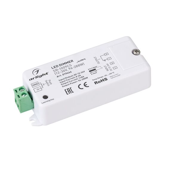Arlight 019466 Диммер SR-1009CS (12-36V, 96-288W) (Arlight, IP20 Пластик, 3 года) 019466