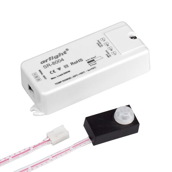 Arlight 020864 Датчик SR-8004 black (220V, 500W, PIR-Sensor) (Arlight, -) 020864