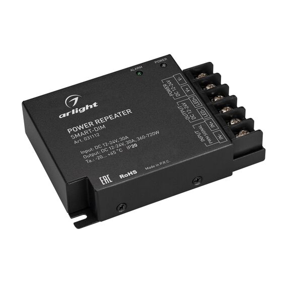 Arlight 031112 Усилитель SMART-DIM (12-24V, 1x30A) (Arlight, IP20 Металл, 5 лет) 031112