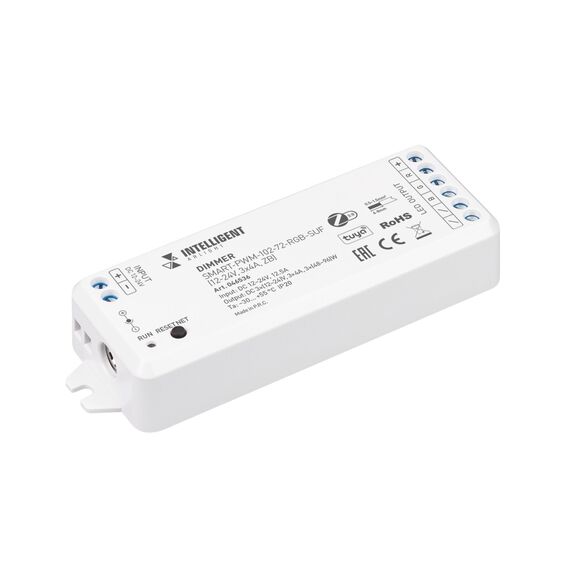 Arlight 046536 INTELLIGENT ARLIGHT Диммер SMART-PWM-102-72-RGB-SUF (12-24V, 3x4A, ZB) (IARL, Пластик) 046536