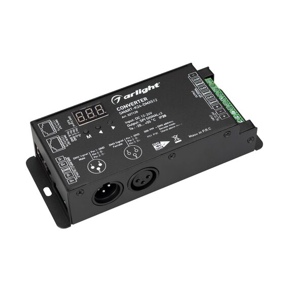 Arlight 027128 Конвертер SMART-K24-DMX512 (12-24V, SPI, 2,4G) (Arlight, IP20 Металл, 5 лет) 027128