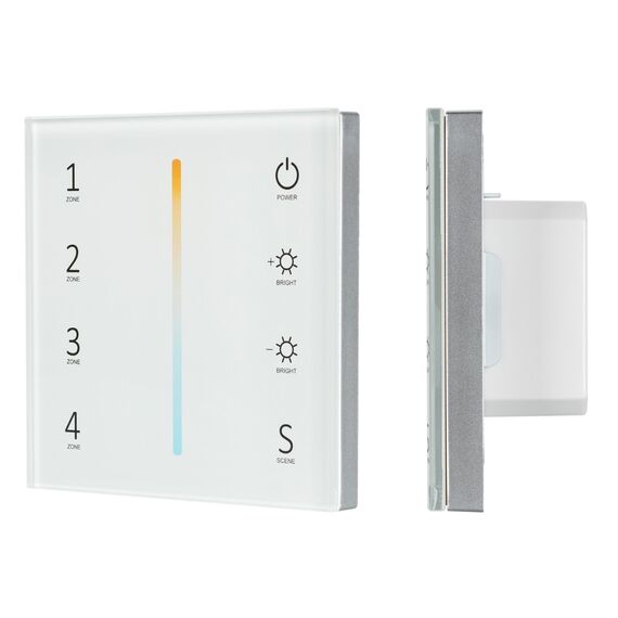Arlight 027118 Панель Sens SMART-P38-MIX White (230V, 4 зоны, 2,4G) (Arlight, IP20 Пластик, 5 лет) 027118