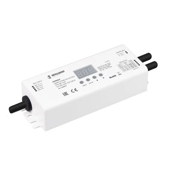 Arlight 046513 INTELLIGENT ARLIGHT Диммер SMART-PWM-104-82-DT6/DT8-WP-SUF (12-48V, 4x5A, IP67, DALI) (IARL, IP20 Пластик, 5 лет) 046513